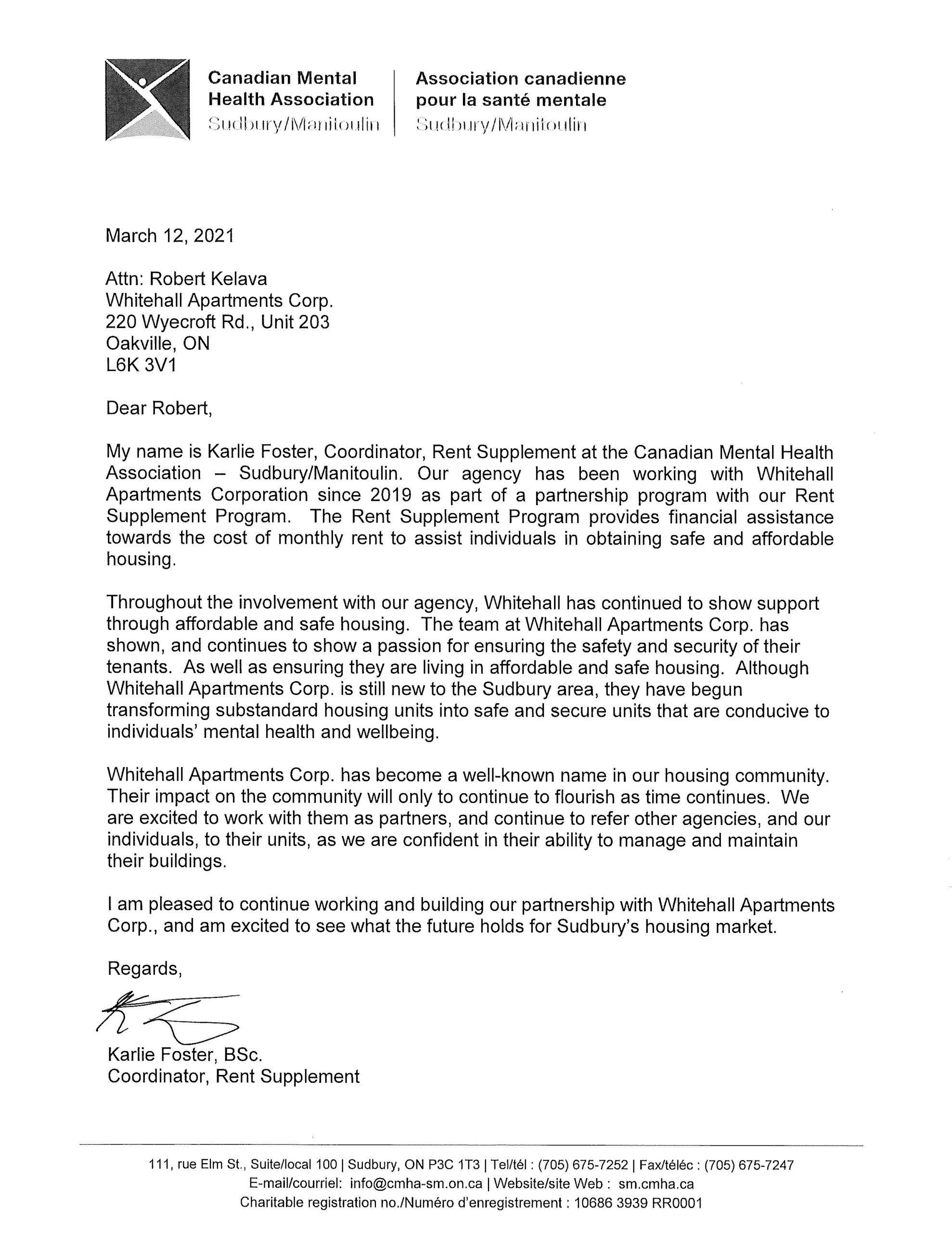 Whitehall Apartments - CMHA SM Support Letter copy